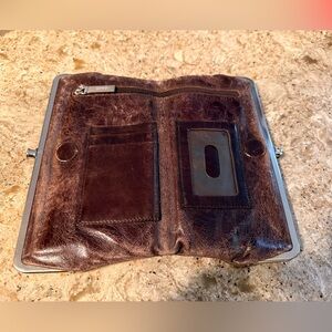 Vintage HOBO Distressed Brown Clutch